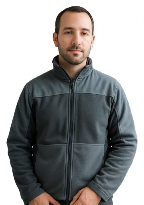 Campera polar plata
